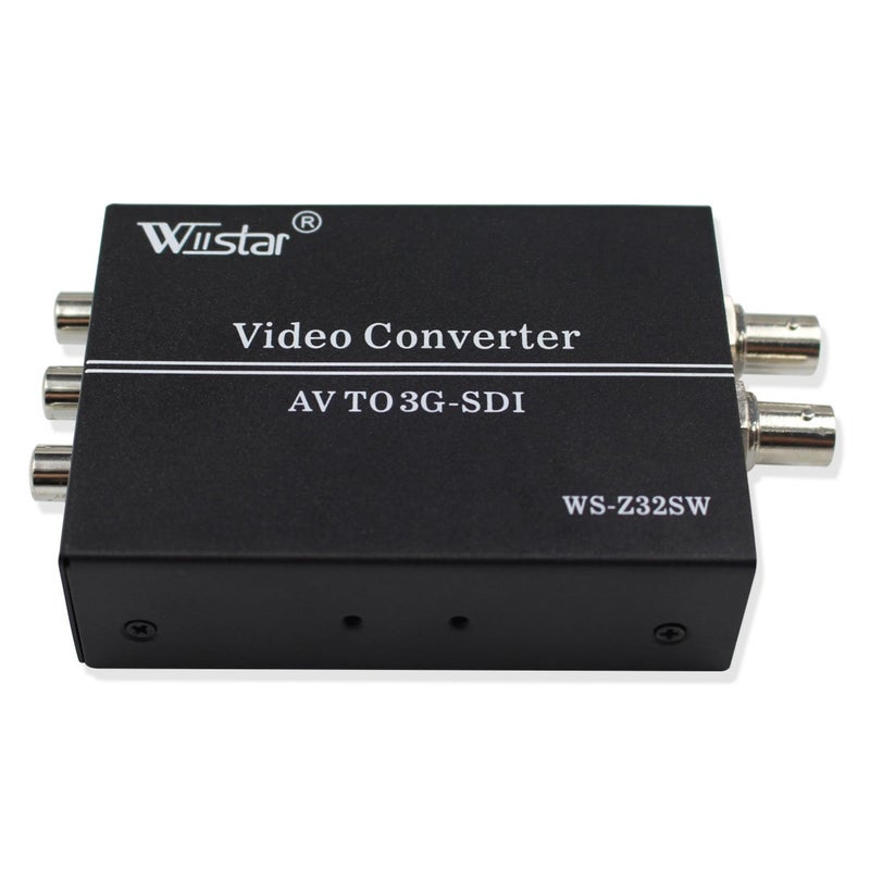 Wiistar AV CVBS to 3GSDI Audio Video Converter Composite to SDI Converter Support 1080P for CRT HDTV to Camera