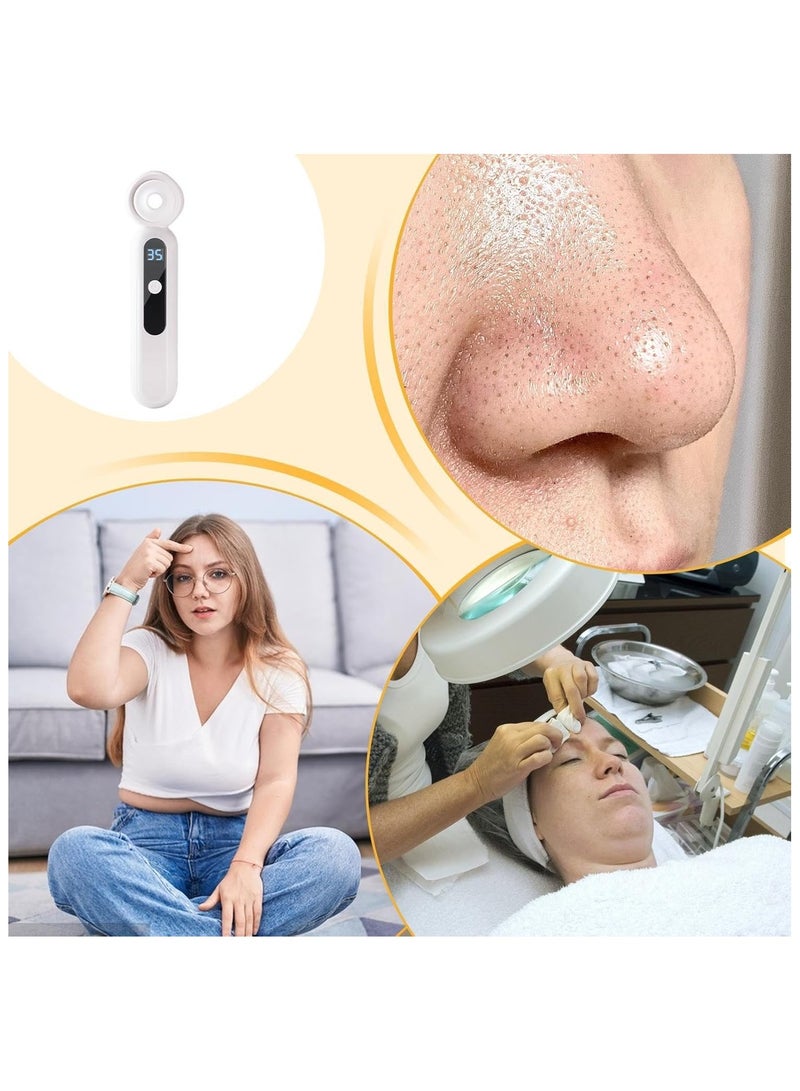 جهاز تنظيف المسام بـ5 مستويات للضبط أداة تنظيف المسام مع 3 رؤوس شفط جهاز شفط المسام لتنظيف الوجه - Image 5