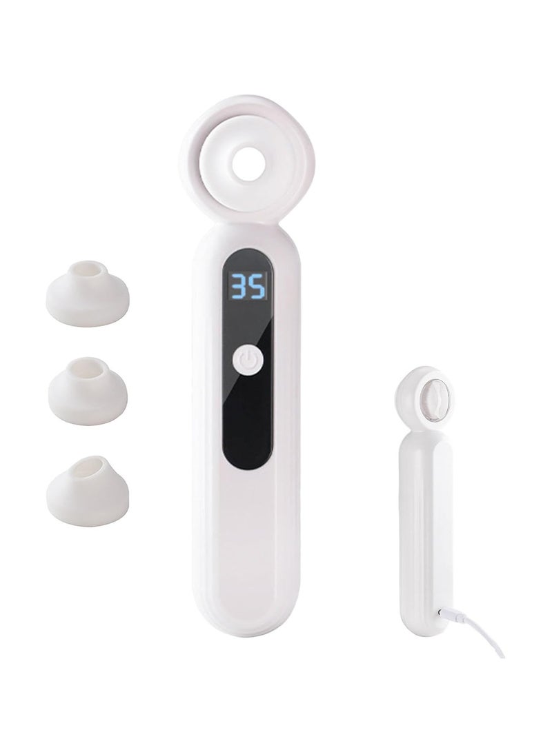 جهاز تنظيف المسام بـ5 مستويات للضبط أداة تنظيف المسام مع 3 رؤوس شفط جهاز شفط المسام لتنظيف الوجه - Image 1