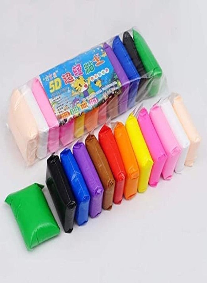 ANG Ultra-Light, Colorful Children Soft Clay, Air Dry Clay, Bouncing Clay, Non-Toxic Kit with 3 Tools for Kids Birthday Party Return Gift (144) - Image 1