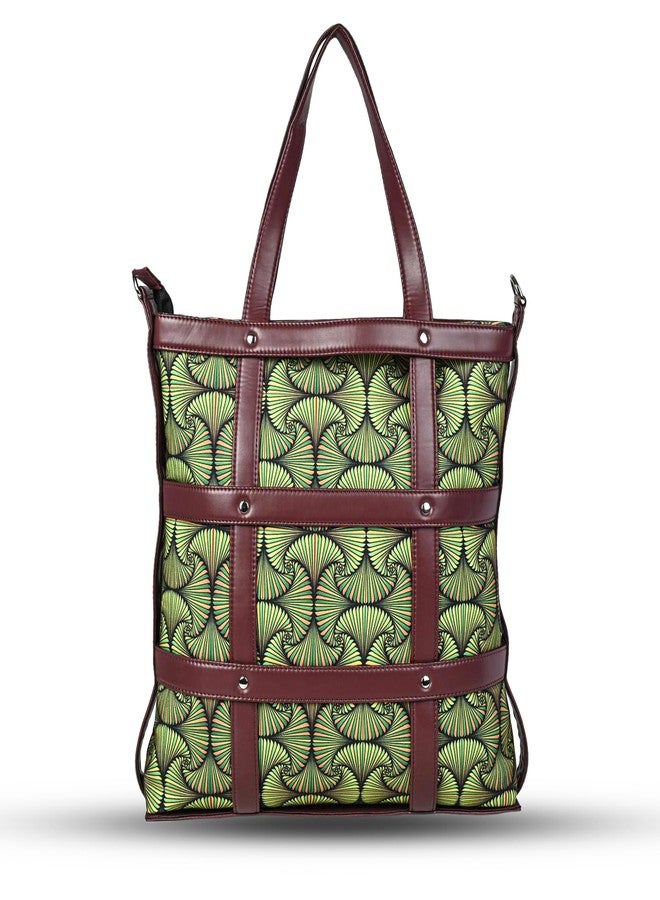 Bot Bag handbag for women without smart features (green illusion4) - Image 1