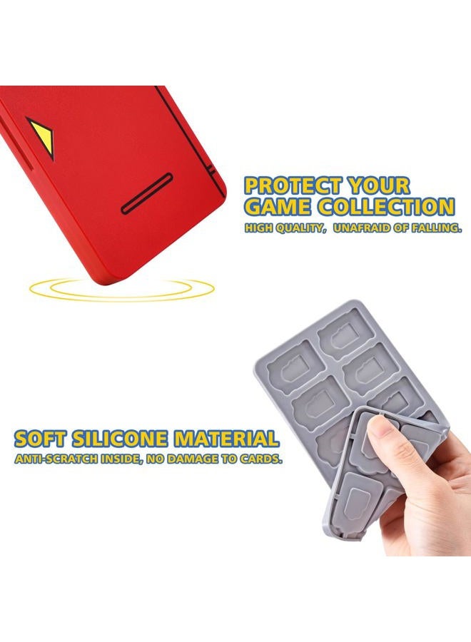FUNLAB Switch 2 Game Case Holder for Nintendo Switch2/OLED/LITE Games & Micro SD Cards, FUNLAB Switch2 Game Card Cartridge Case with 24 Game Card Storage - Red - Image 5