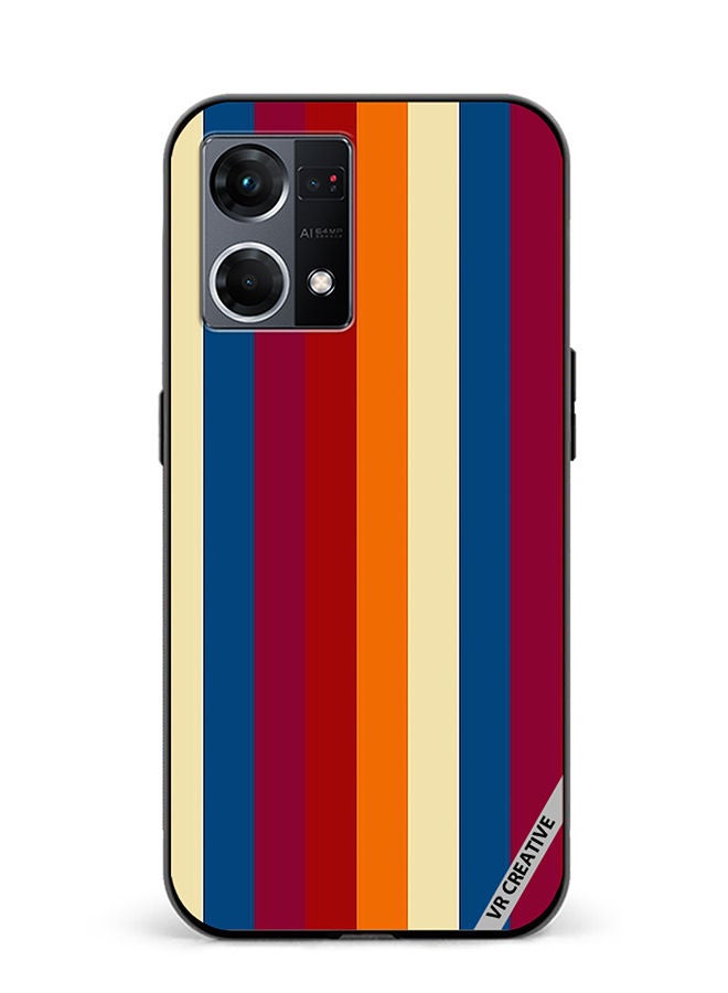 VR CREATIVE Protective Case Cover For Oppo Reno8 4G Layers Design Multicolour - Image 1