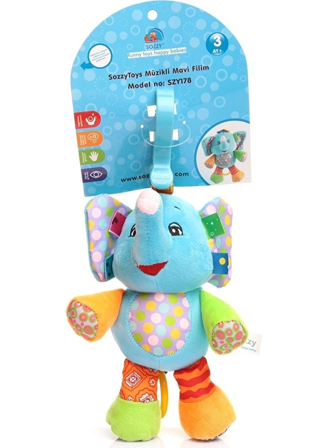 Sozzy - Toys Musical Blue Elephant - Image 1