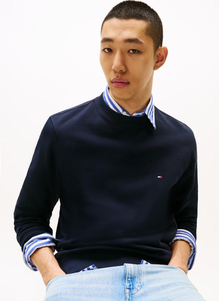 TOMMY HILFIGER Flag Embroidery Crew Neck Sweatshirt - Image 3