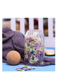 Spaceshoop Crystal Glass Crystal Glass Jar Set Very Pure Bamboo Wood Lid (750 ml)  - Image 2