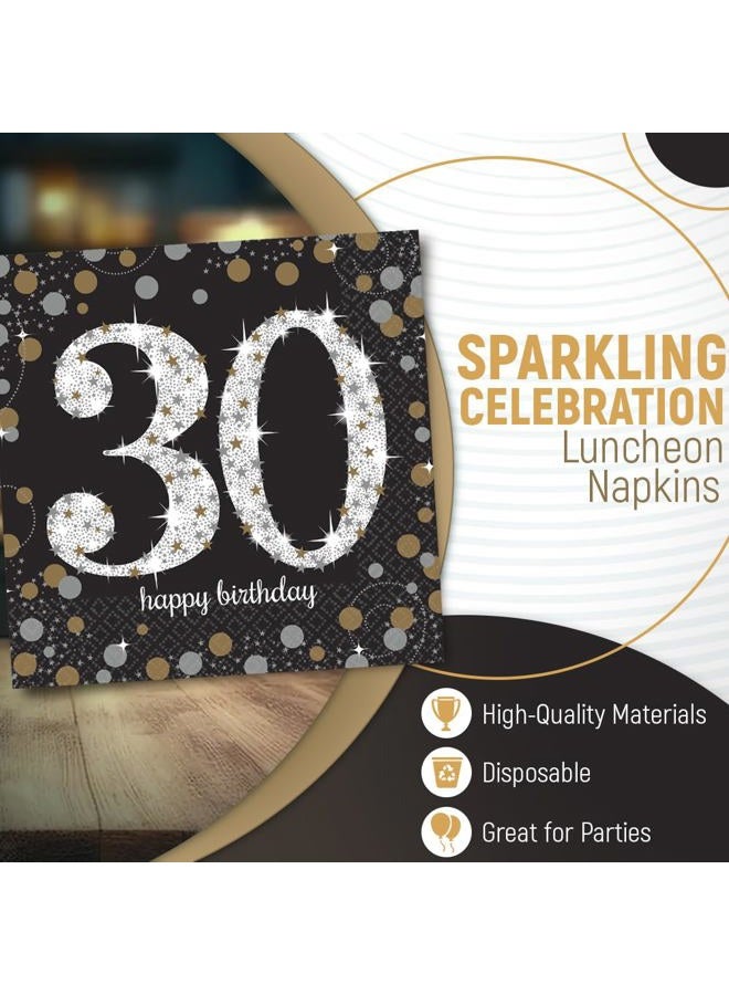 Amscan 511544 Sparkling Celebration 30" Luncheon Napkins, 16 pcs, Birthday - Image 5