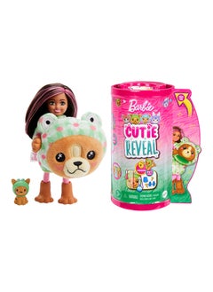 Barbie Cutie Reveal Chelsea Doll & Accessories, Animal Plush Costume & 6 Surprises Including Color Change, Puppy As Frog  - Image 1
