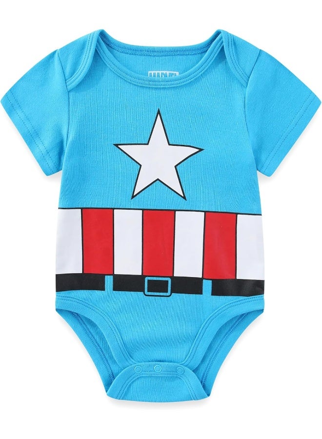 MARVEL Marvel 5-Pack Avengers Baby Boy Creepers with Iron Man, Captain America, Spiderman, Hulk, & Thor  - Image 3