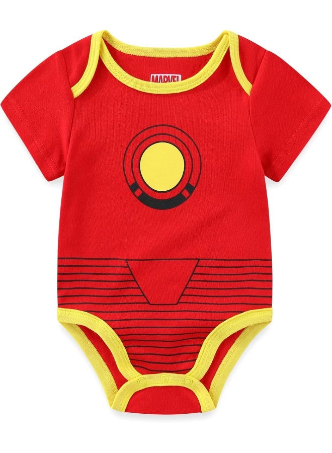 MARVEL Marvel 5-Pack Avengers Baby Boy Creepers with Iron Man, Captain America, Spiderman, Hulk, & Thor  - Image 5