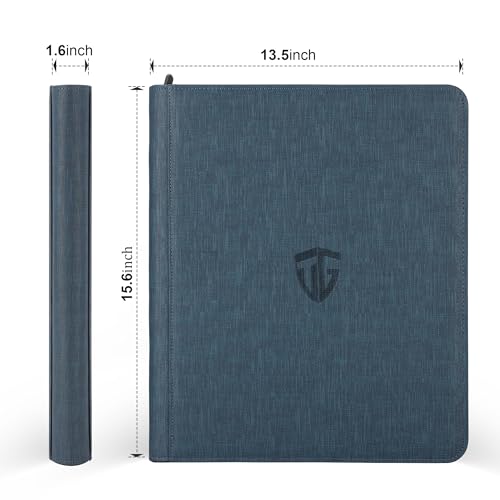 TCGUARD Toploader Binder,Holds 216 Toploaders,9 Pocket Top Loader Binder with Sleeves for 3"x4" Rigid Toploaders Hard Cases,Top loader Binders for TCG, MTG Card Binder, Trading Cards Binder(Dark Blue) - Image 5