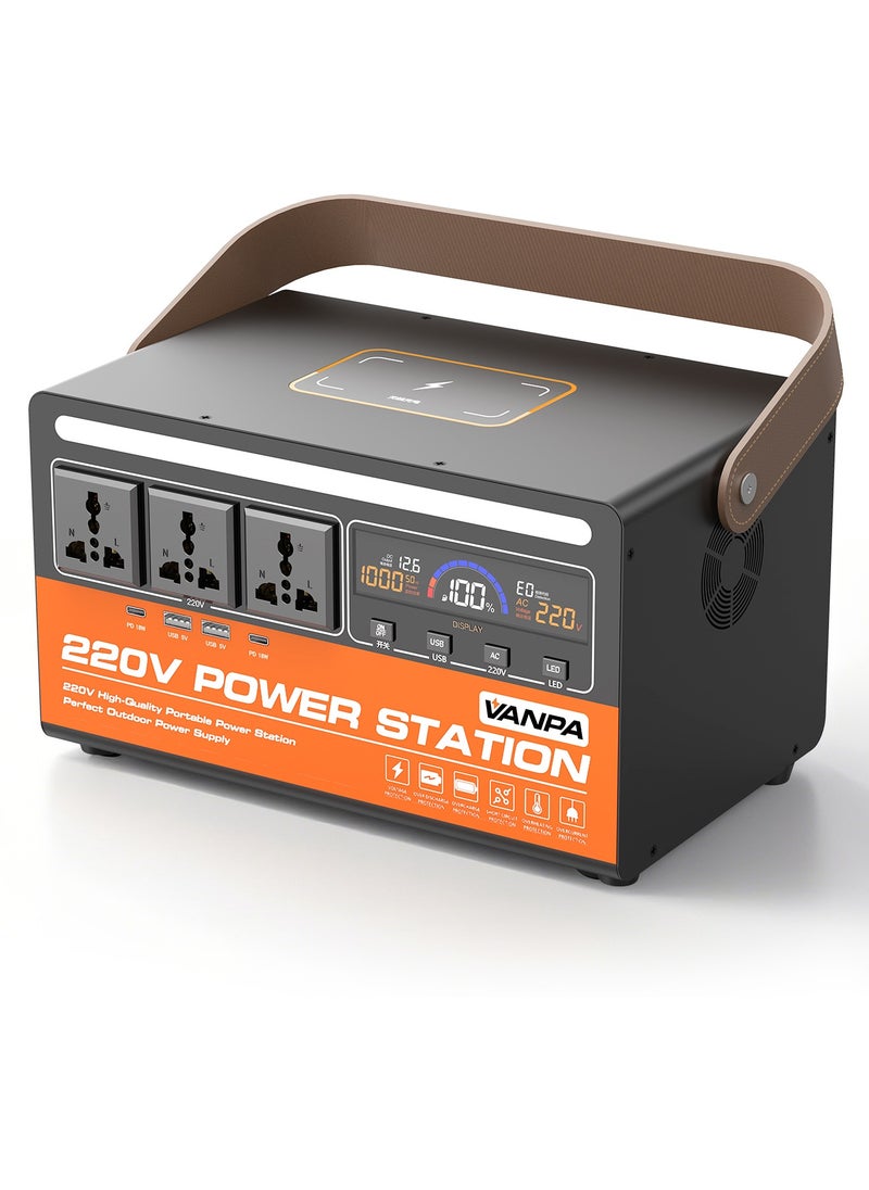 VANPA 600W Portable Power Station 360/480WH AC 220V Output Large Capacity Lithium Battery Solar Generator Powerbank For Camping  - Image 1