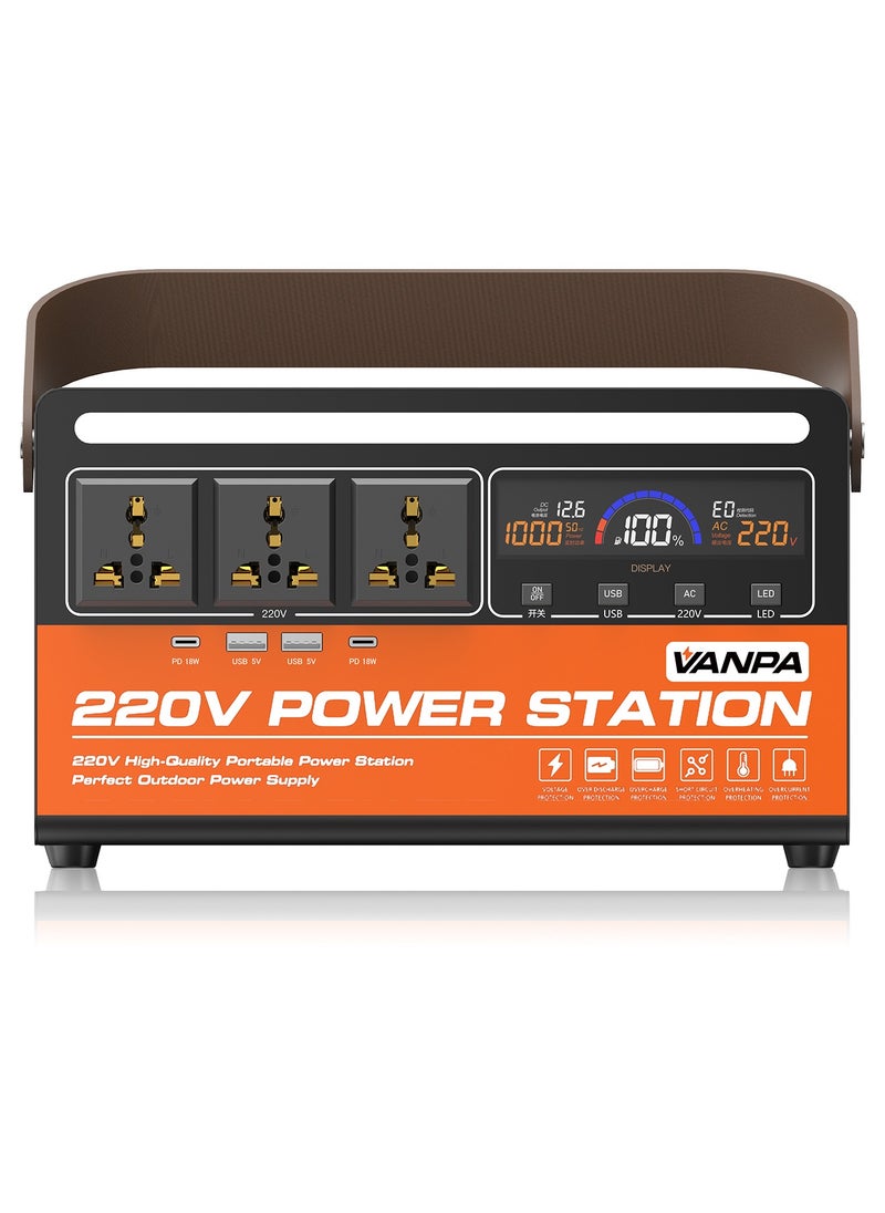 VANPA 600W Portable Power Station 360/480WH AC 220V Output Large Capacity Lithium Battery Solar Generator Powerbank For Camping  - Image 2