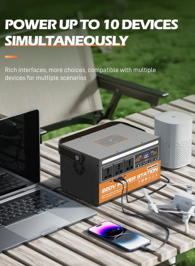 فانپا 600W محطة طاقة محمولة 480WH بنك الطاقة الشمسية سعة كبيرة بطارية ليثيوم مولد للطاقة الشمسية للتخييم - Image 3