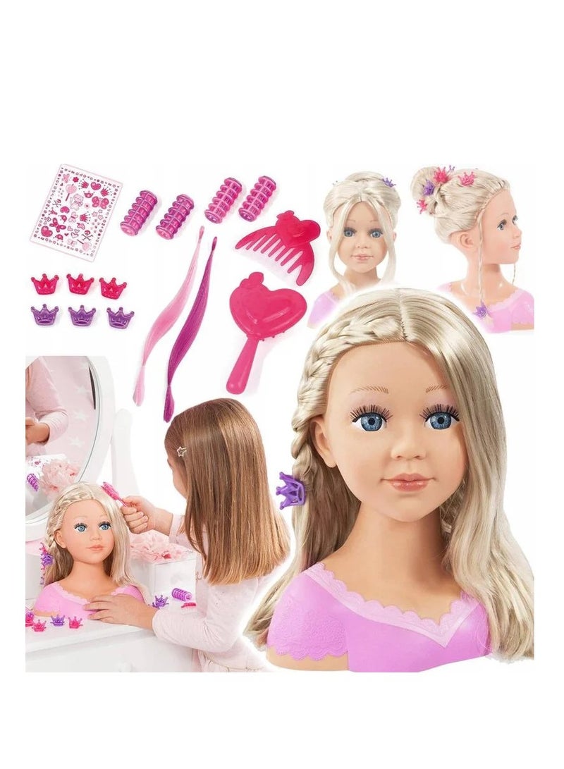 Bayer Charlene Super Model Styling Head w/Hair Bunches.