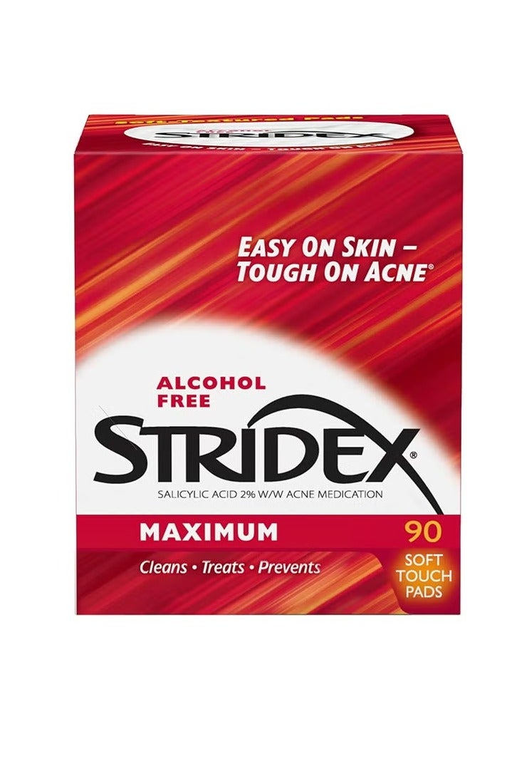 Stridex Maximum Single Step Acne Control 90 soft touch pads - Image 1