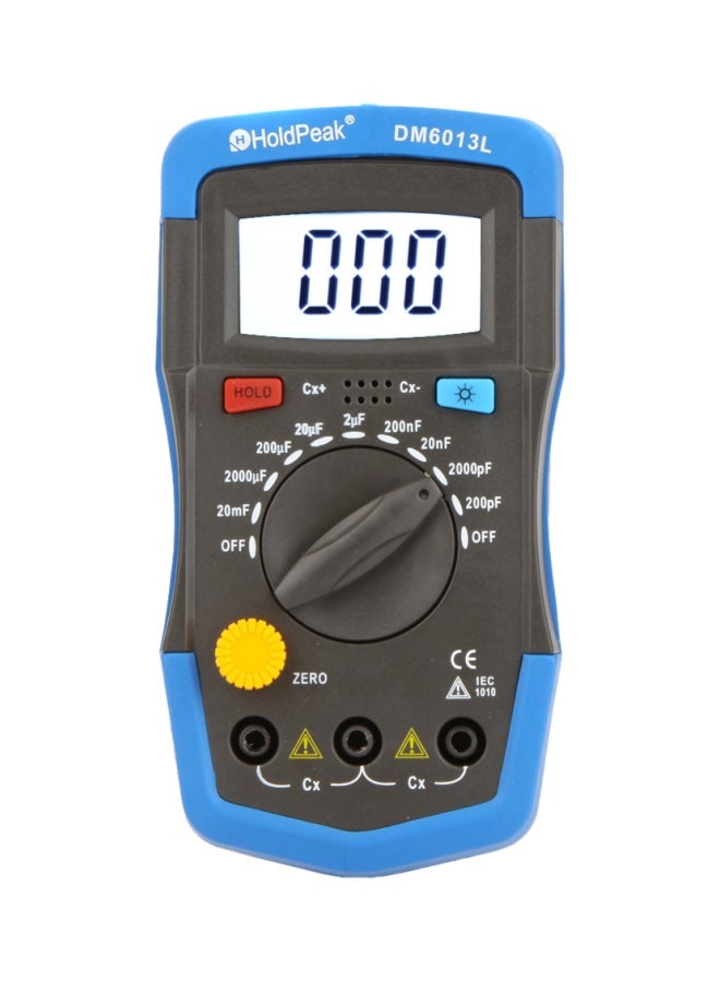 Digital Capacitor Meter With LCD Backlight Black/Blue 15.5x4.5x10.5cm - Image 1