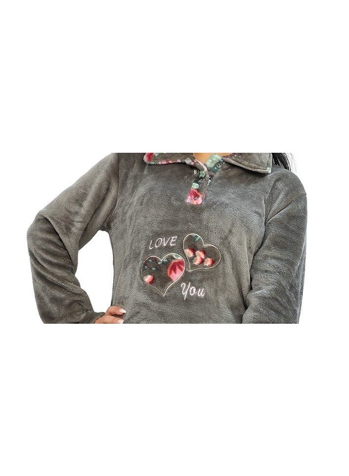 Dadoush Women's paWomen's pajamas with soft plush texture give you warmth for cold winter daysjamas with a super soft feel - Image 2