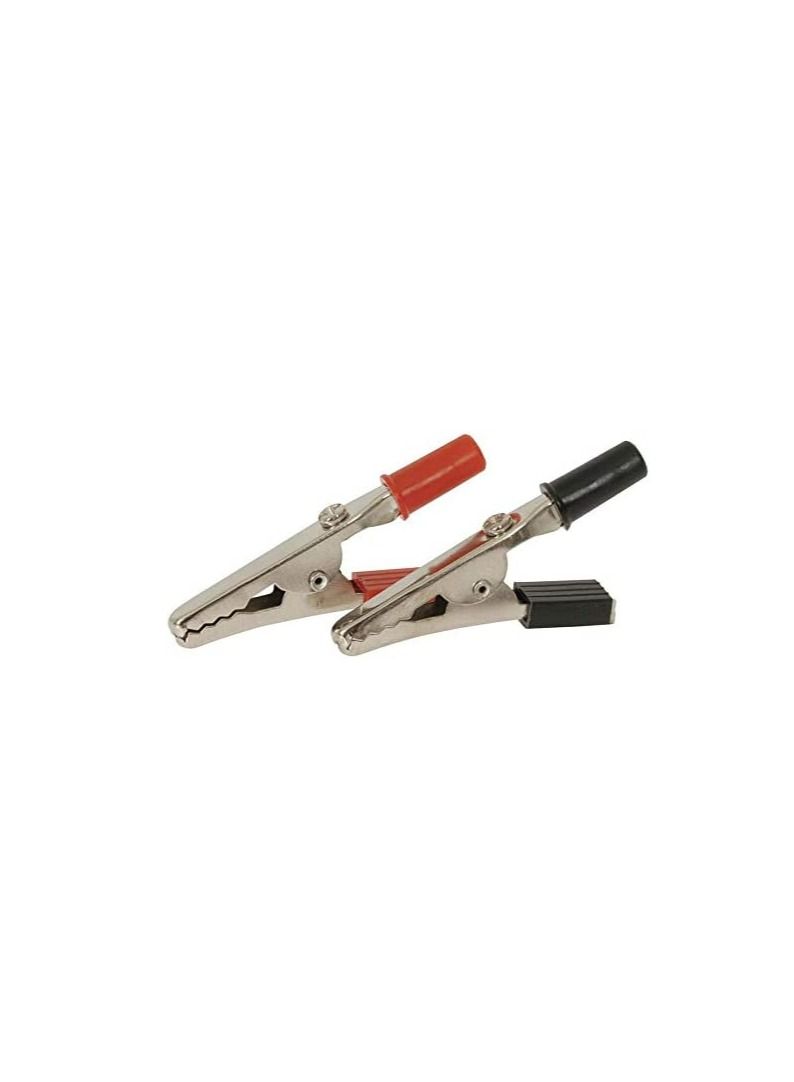 UHcom 1 Pair Mini Crocodile Clamp Test Alligator Clips with Screw - DIY Experiment Wire Clamp Red and Black- UHcom - Image 1