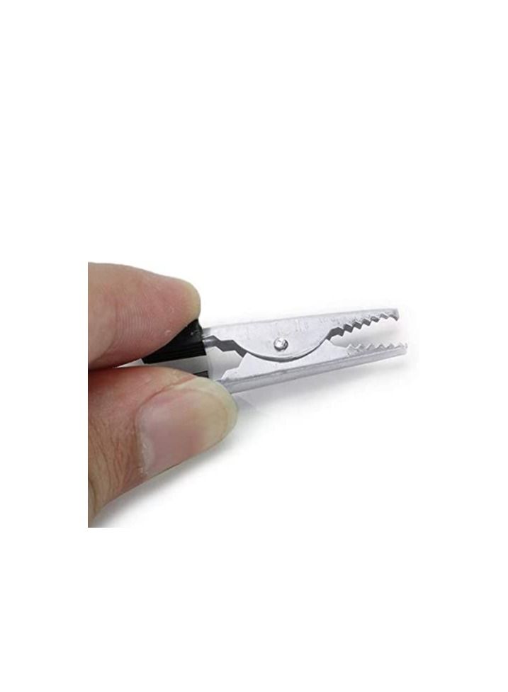 UHcom 1 Pair Mini Crocodile Clamp Test Alligator Clips with Screw - DIY Experiment Wire Clamp Red and Black- UHcom - Image 3