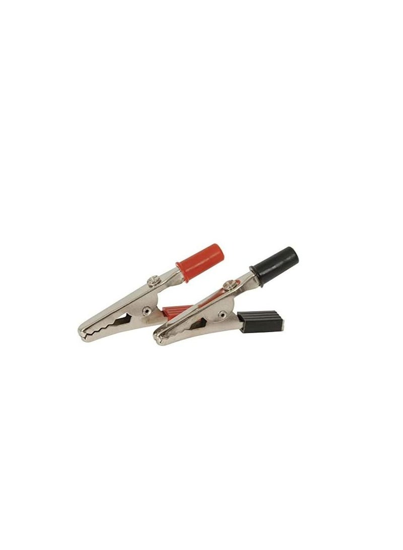 UHcom 1 Pair Mini Crocodile Clamp Test Alligator Clips with Screw - DIY Experiment Wire Clamp Red and Black- UHcom - Image 2