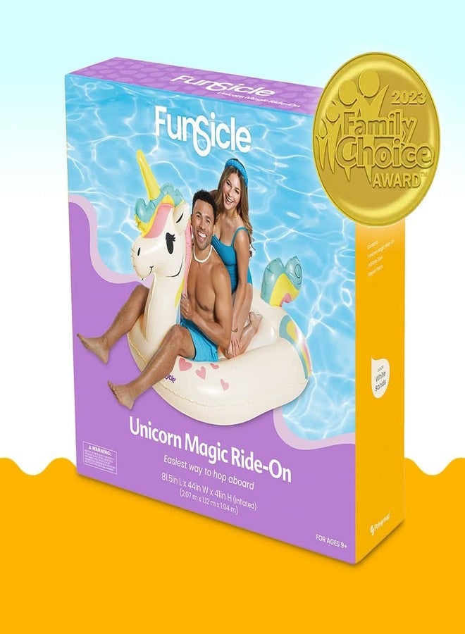 Funsicle Giant Inflatable Unicorn Magic Ride-On Pool Float, Adult-Sized - Image 4