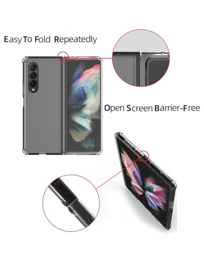 Generic - Magnetic Case Compatible with Samsung Galaxy Z Fold 3 5g Case, Compatible with MagSafe Wireless Charging, Transparent Anti-Scratch Back Shockproof Protective Slim Thin Phone Case Cover, Clear - Image 1