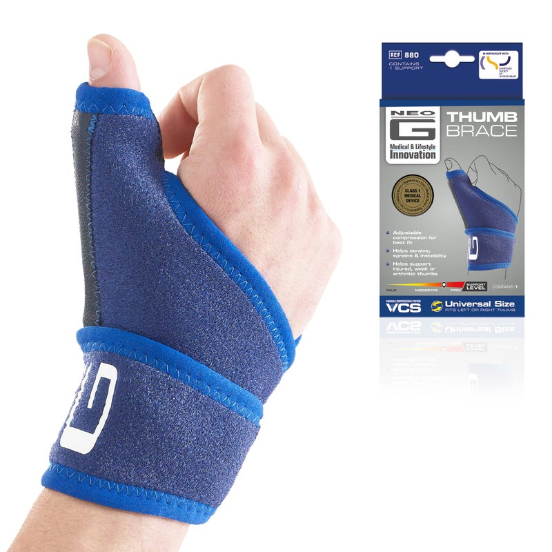 NeoG Thumb Brace Thumb Stabilizer Brace for Left or Right Hand for Thumb Tendonitis Arthritis Injuries Adjustable Compression Class 1 Medical Device