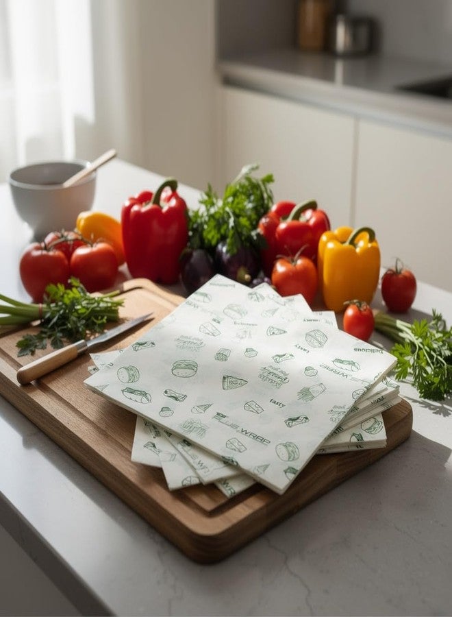 TDS PLUS WRAP Disposable Butter Paper 200 Sheets Green Design | Greaseproof Oil Resistant Food Wrapping Paper for Bakery, Sandwich, Burger Packing & Kitchen Use - Image 3