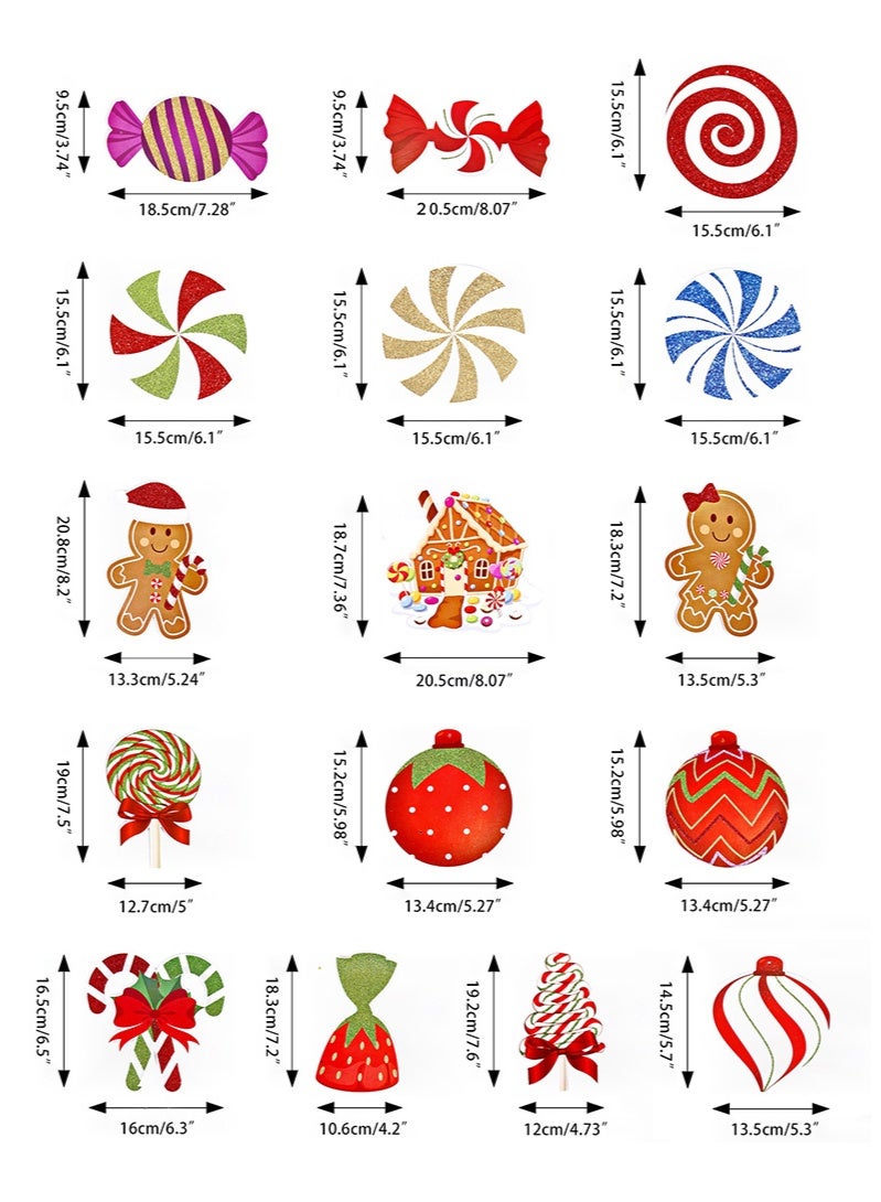 31 pieces of Christmas decorations, spiral hanging ornaments, Merry Christmas, party decoration for the ceiling, Christmas tree decorations - Image 3