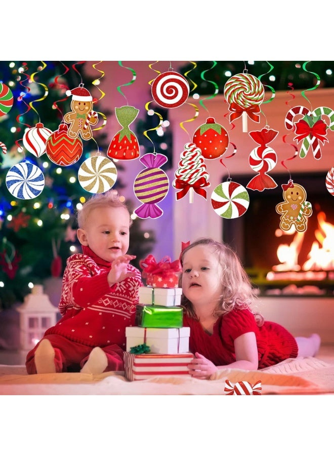 31 pieces of Christmas decorations, spiral hanging ornaments, Merry Christmas, party decoration for the ceiling, Christmas tree decorations - Image 5