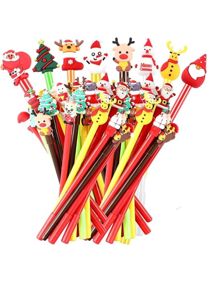 50 x Christmas Gel Ink Pens, 25 Styles (18 cm) - Image 1
