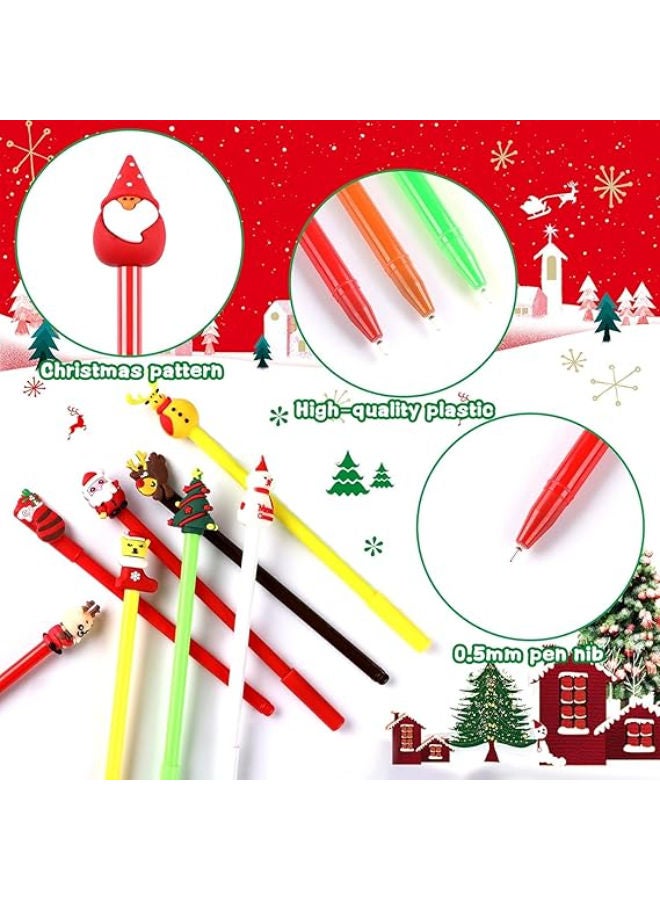 50 x Christmas Gel Ink Pens, 25 Styles (18 cm) - Image 2