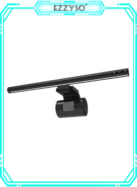 USB Powered Computer Monitor Laptop Lamp with RGB Backlight Eye-Care Dimming and Stereo Sound for Home Offices and Gaming Setups