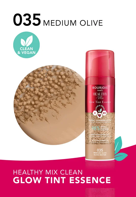 Bourjois Paris Healthy Mix Glow Tint Essence - 035 - Medium Olive, 30ml