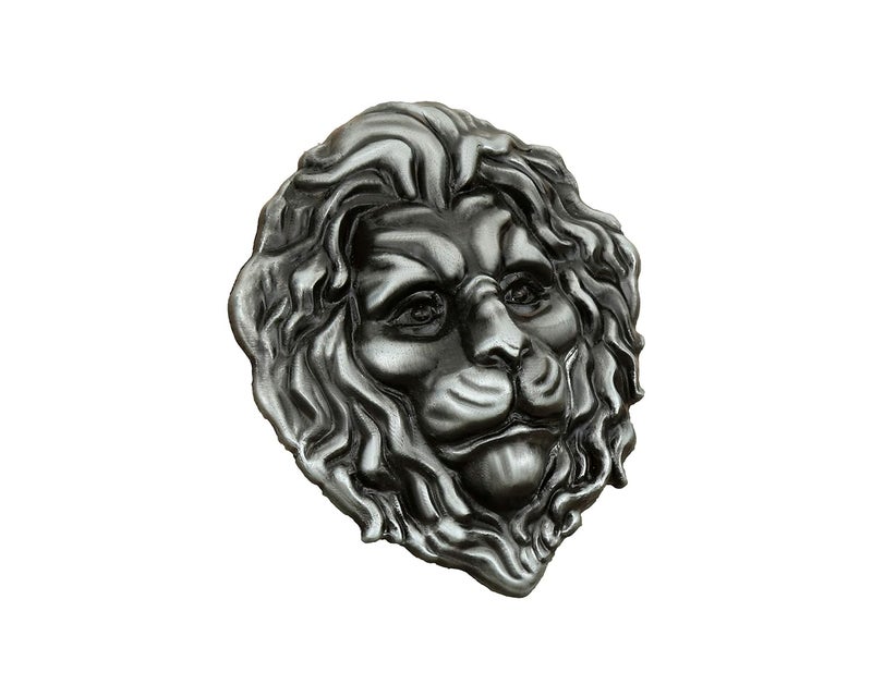 Indeed 3D Metal Lion Head for Door Cabinet Drawers Wardrobe Kitchen Door Pull Handle Knobs Decoration Showpiece Logo Sticker Decal Statue Dcor Antique Silver - Image 1