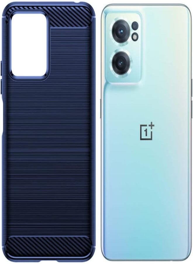 Generic - Generic TPU Carbon Fiber Antishock Bumper Case For OnePlus Nord CE 2 5G (Blue, Shock Absorbent) - Image 1