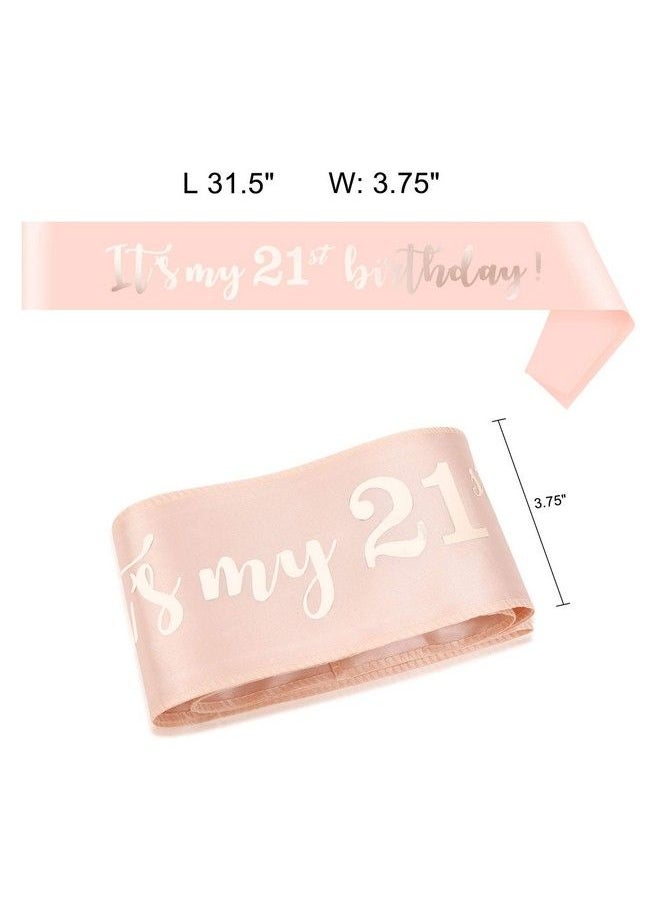 Rose Gold 21St Birthday Sash Party Decoration It¡¯S My 21St Birthday Satin Sash And Tiara 21 Birthday Rhinestone Crown Headband Birthday Gift 21St Birthday Accessories For Girls Her Women - pzsku/ZAB92F34C1004BB9BB796Z/45/_/1688536982/79a31dfb-2164-49b2-bf54-0a2b6b299c02