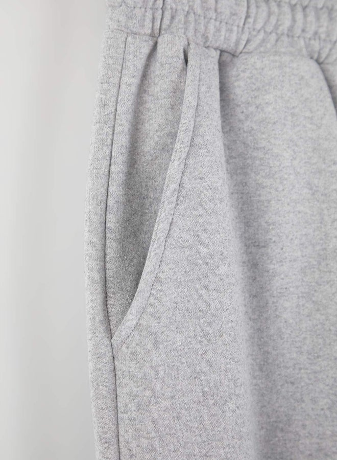 trendyol Gray Melange Regular/Normal Cut Open Leg Sweatpants - Image 3