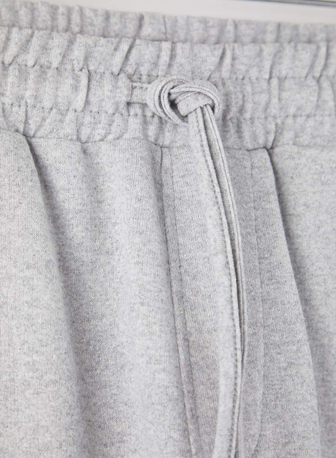 trendyol Gray Melange Regular/Normal Cut Open Leg Sweatpants - Image 2