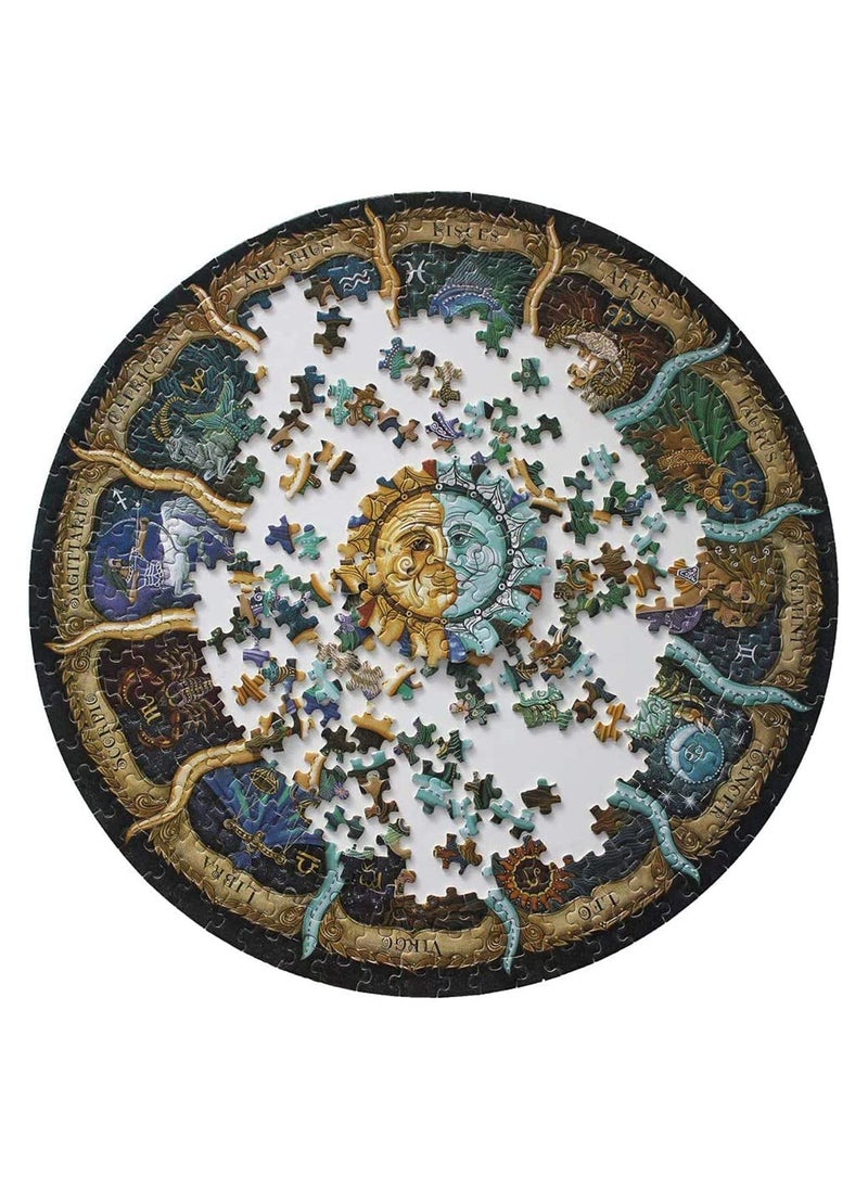 Excefore Round Jigsaw, Puzzle for Adults Zodiac Horoscope Puzzle Puzzles For Adults 500 Piece DIY Constellation Circular Jigsaw Puzzles  - Image 2