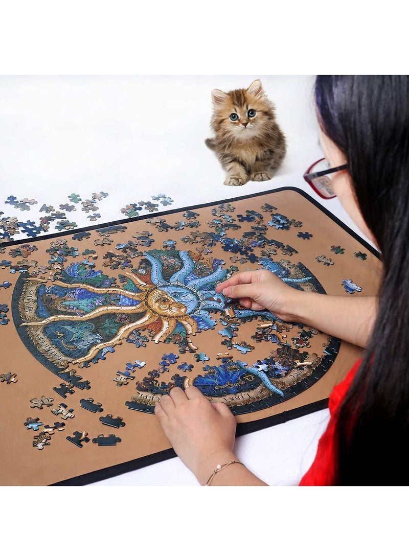 Excefore Round Jigsaw, Puzzle for Adults Zodiac Horoscope Puzzle Puzzles For Adults 500 Piece DIY Constellation Circular Jigsaw Puzzles  - Image 5