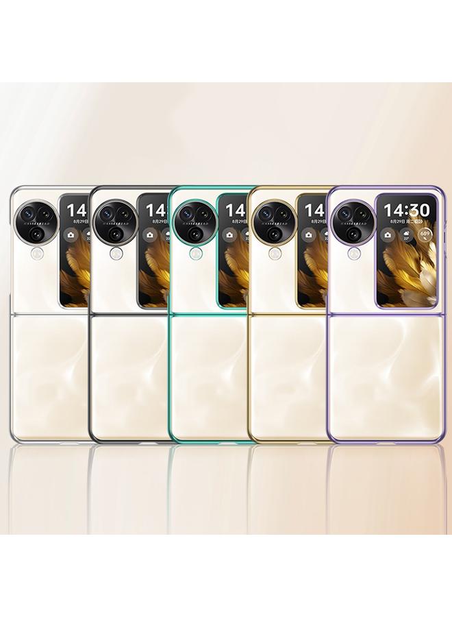 S-TOP Case For OPPO Find N3 Flip Full Coverage Electroplate PC Transparent Phone Case - Image 2