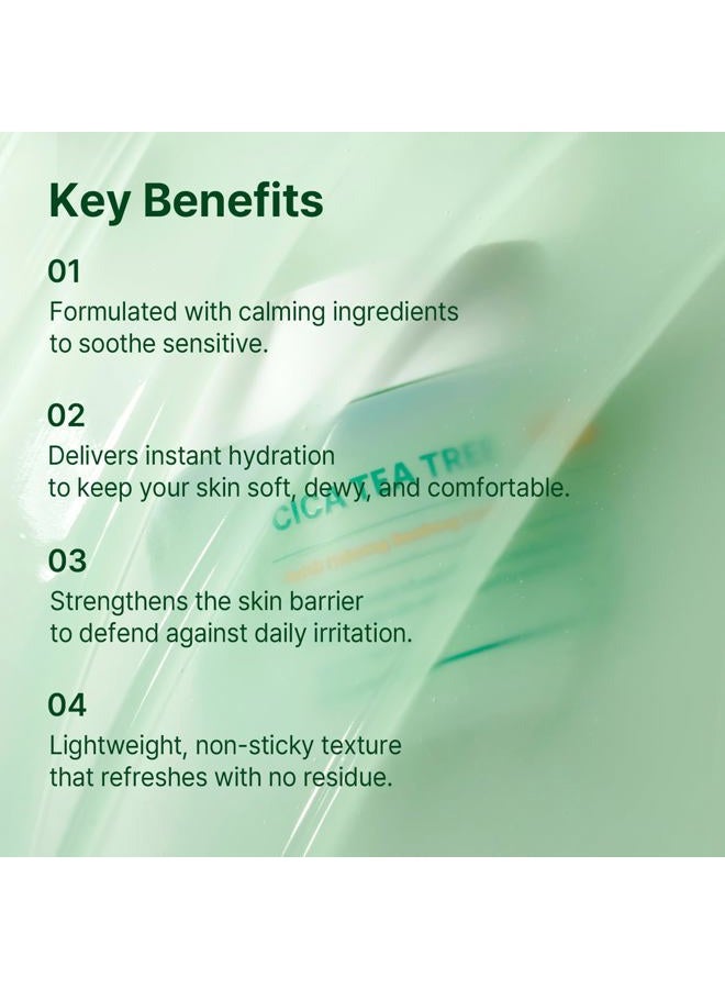 Avca Quick Calming Cica Tea Tree Cream 100ml(3.38 fl. oz) – Soothing Moisturizer for Sensitive, Redness-Prone Skin, Lightweight Hydrating Gel, K-Beauty - Image 3