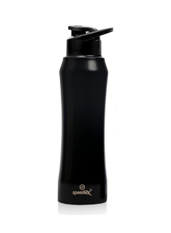 Speedex Stainless Steel Black Water Bottle 1 Litre with Sipper Cap - Leak-Proof, Durable, Lightweight | Ideal for Office, School, Travel | Single Bottle (1000ml) - Image 1
