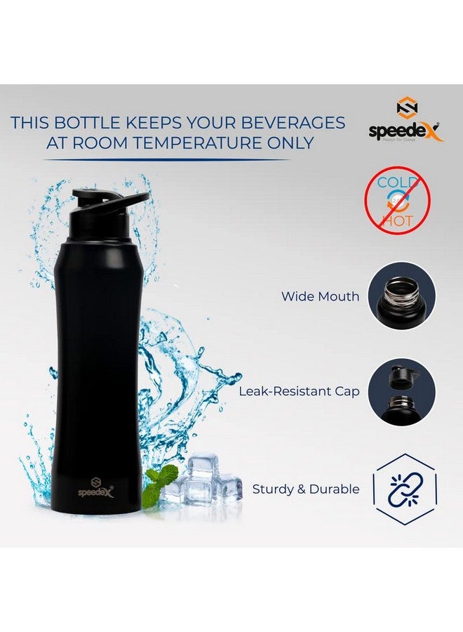 Speedex Stainless Steel Black Water Bottle 1 Litre with Sipper Cap - Leak-Proof, Durable, Lightweight | Ideal for Office, School, Travel | Single Bottle (1000ml) - Image 5