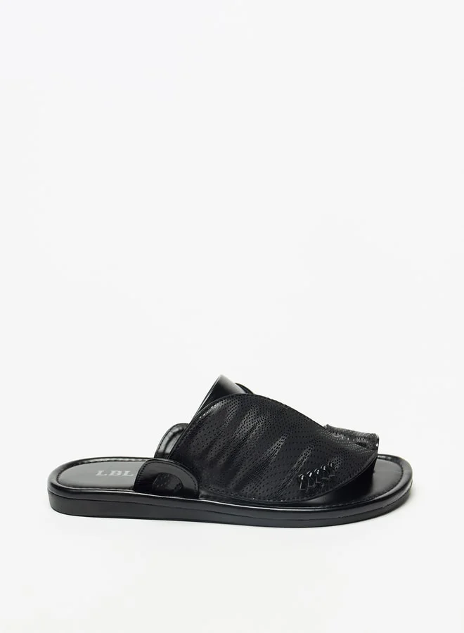 LBL by Shoexpress Boys Textured Slip-On Arabic Sandals with Toe Loop Closure