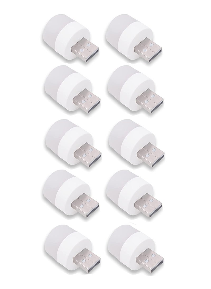 مصباح ليلي LED USB ناعم للاستخدام الداخلي والخارجي، عبوة من 10 قطع - Image 1