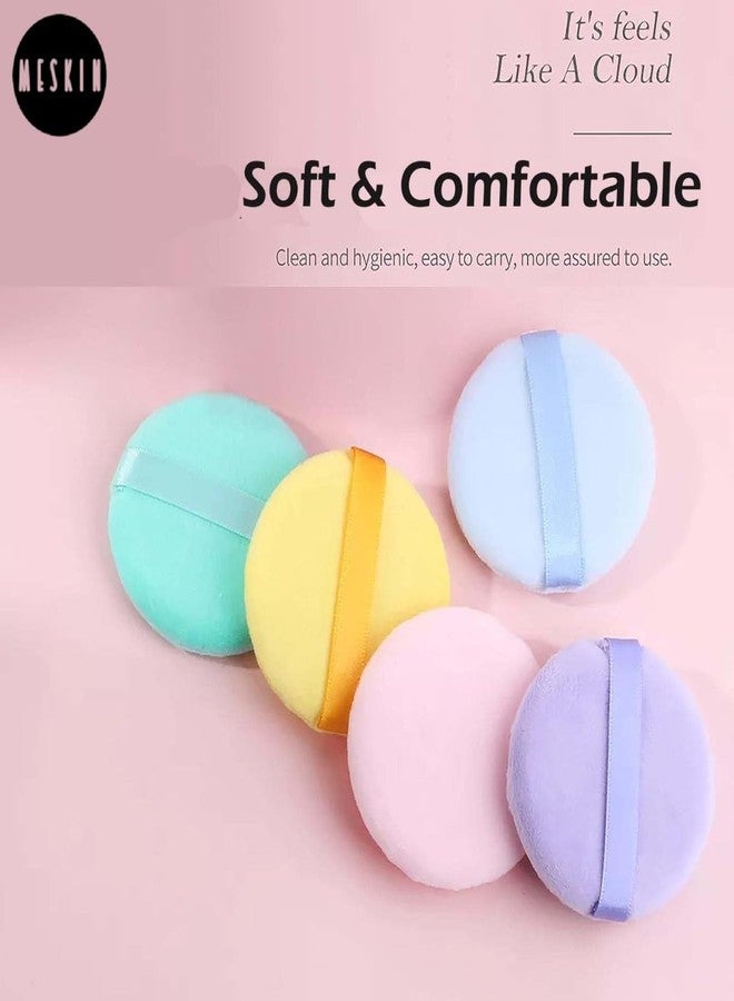 MESKIN Round Makeup Sponge Puff for Women - For Dry & Wet Use | Perfect for Powder, Body Powder & Contouring | Precision Cosmetic Sponge (Multicolor, Pack of 6) - Image 5