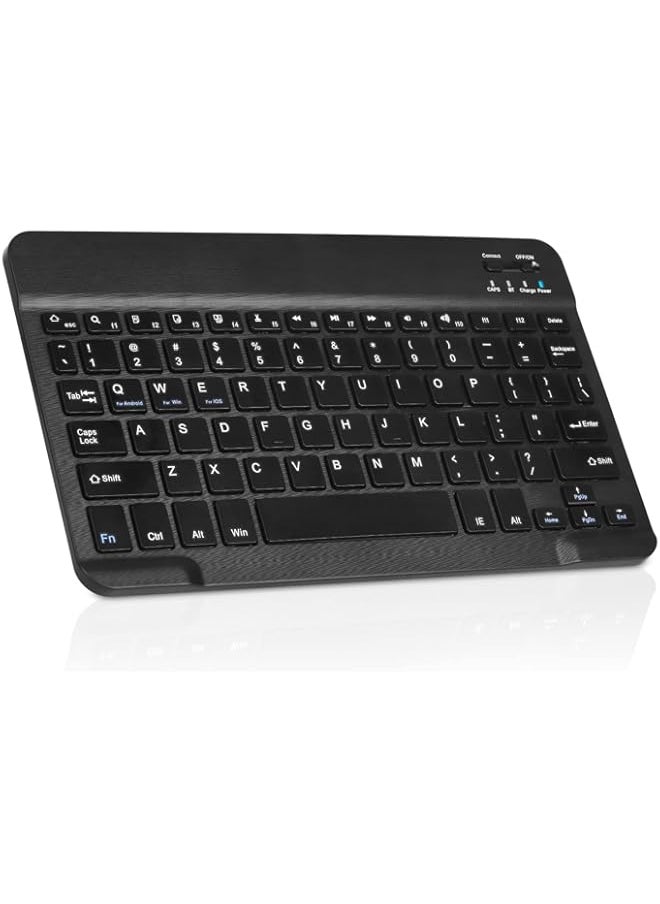 HuHa - UrbanX Ultra-Slim Bluetooth Keyboard Compatible with Samsung Galaxy S22 S23 Ultra S24 and Other Bluetooth Enabled Devices Including All iPads, iPhones, Android Tablets, Smartphones, Windows pc, Black - Image 1
